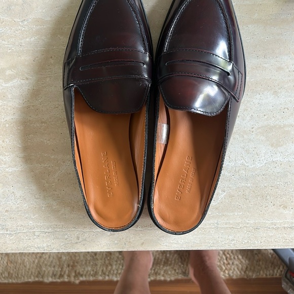 Everlane Modern Penny Loafer Slide Mule in Oxblood - Picture 3 of 6